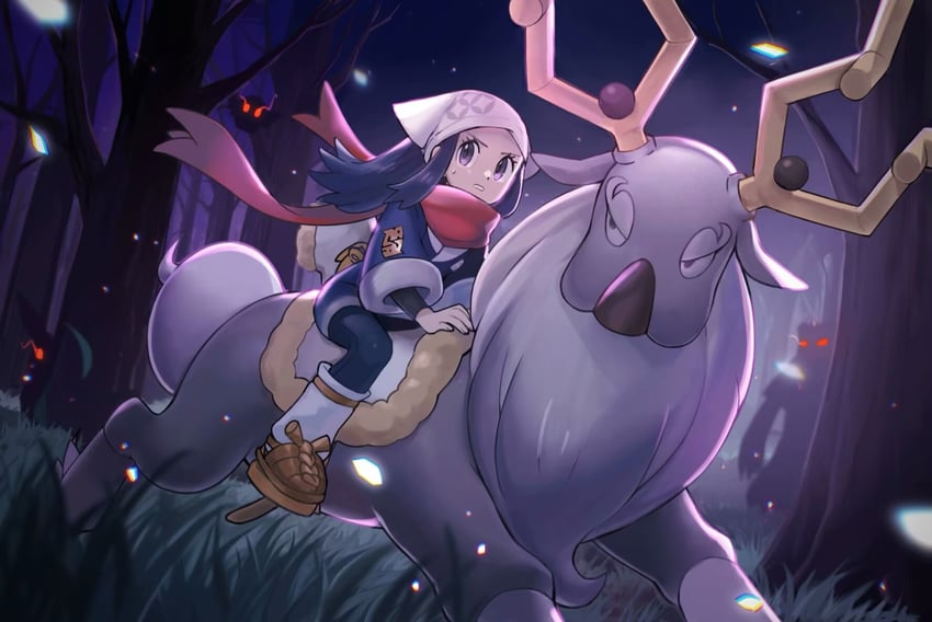 akari, ursaring, and wyrdeer (pokemon and 1 more) drawn by yibuzhai