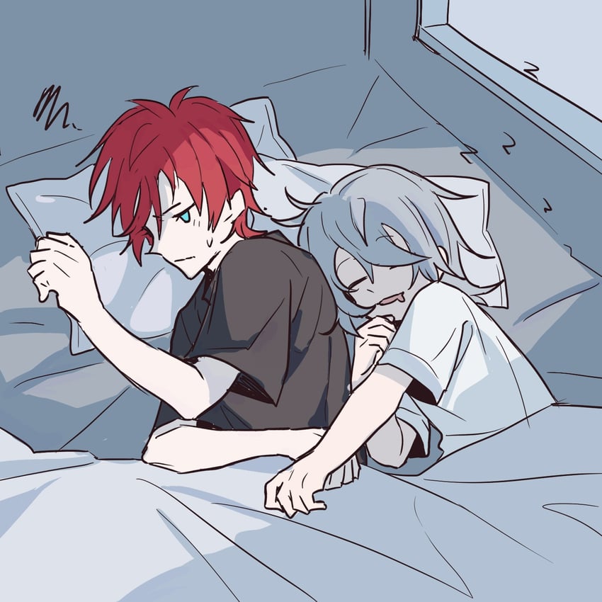 amagi rinne and shiina niki (ensemble stars!) drawn by tie_fei_wu_mang_dashuai
