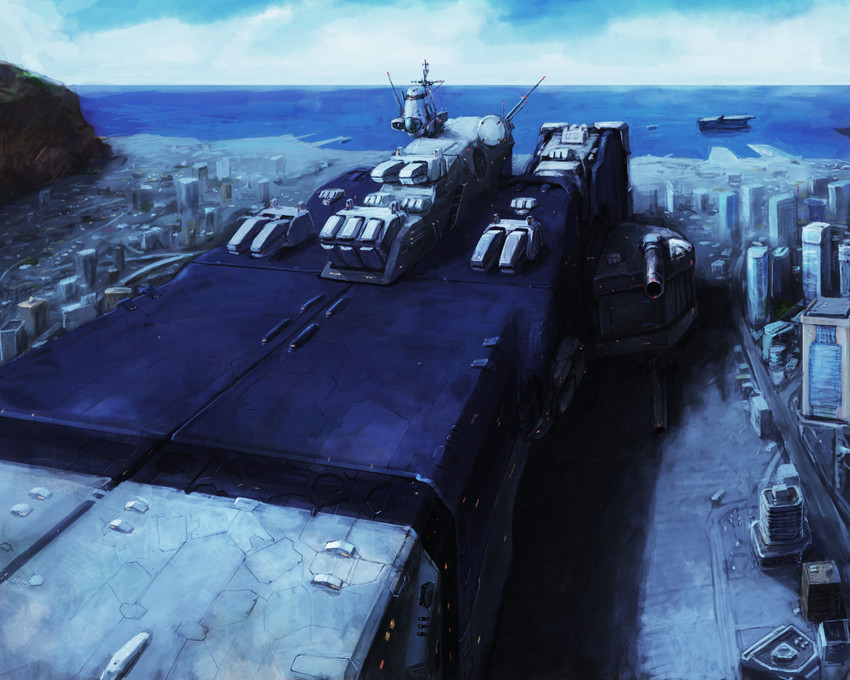 sdf-1 (macross and 1 more) drawn by yutori_(clockwork_chicken)