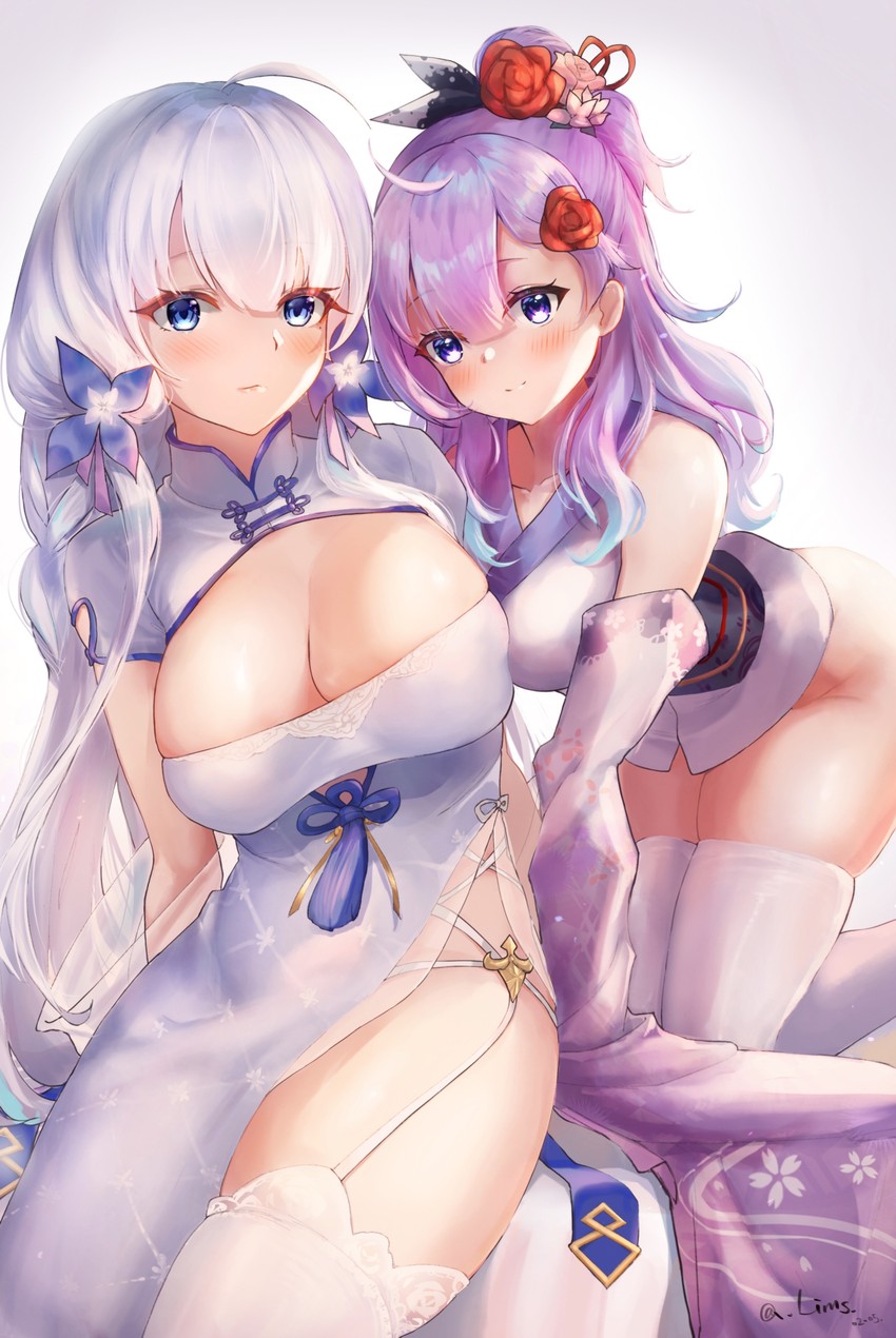 unicorn and illustrious (azur lane) drawn by lims_(neko2lims)
