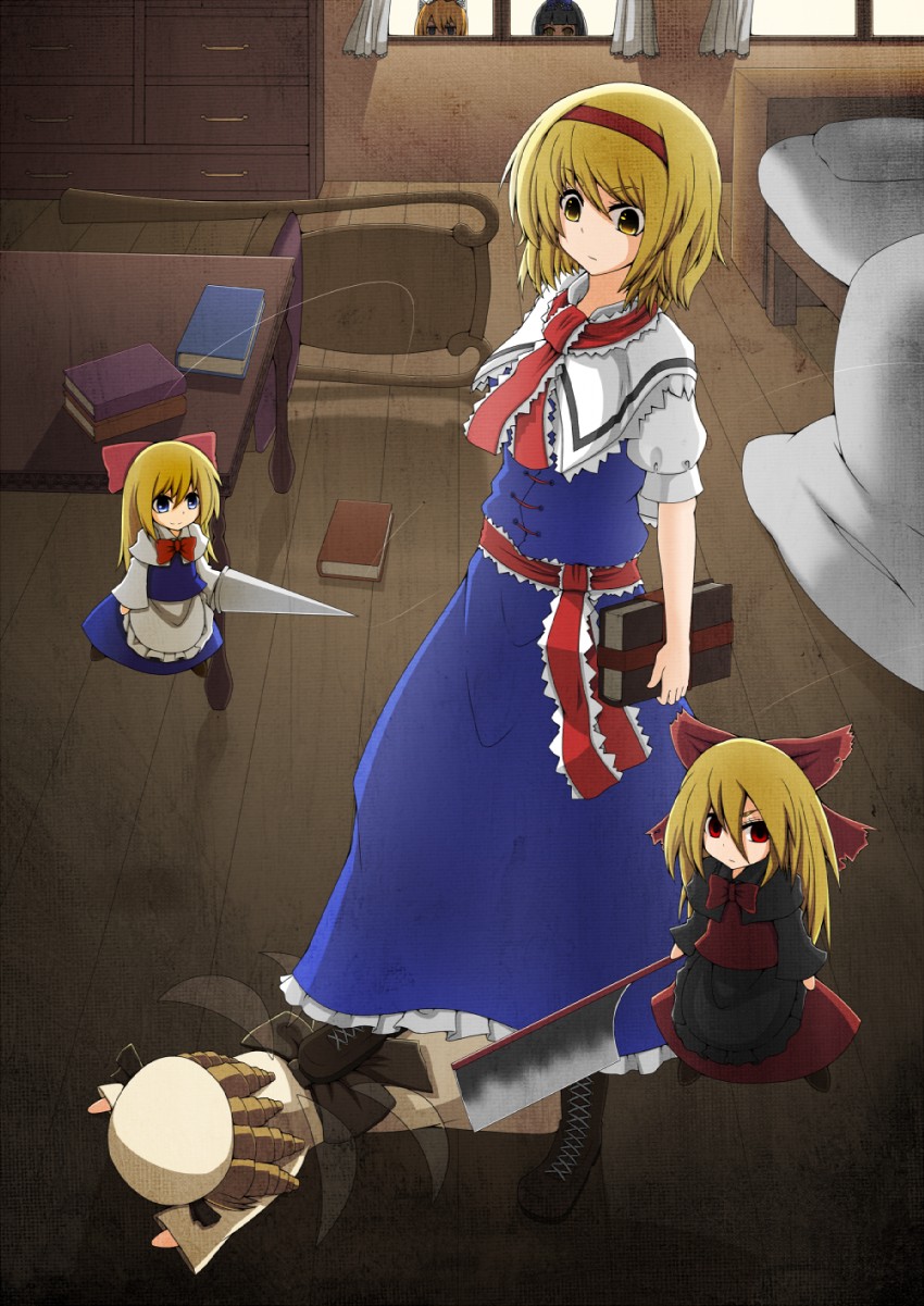 alice margatroid, shanghai doll, star sapphire, luna child, sunny milk, and 1 more (touhou) drawn by doseisan_(dosei-san)