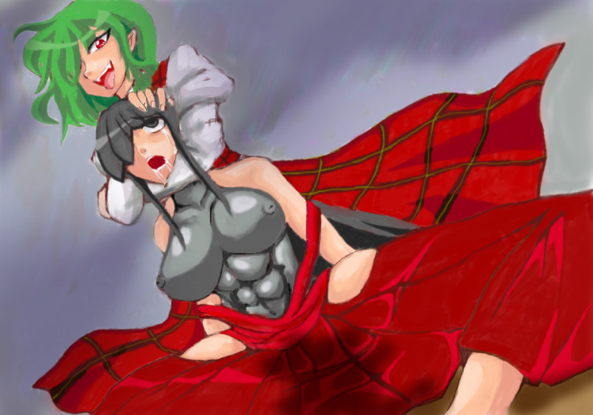 kazami yuuka and sendai hakurei no miko (original and 2 more) drawn by maron_(kagamikunn)