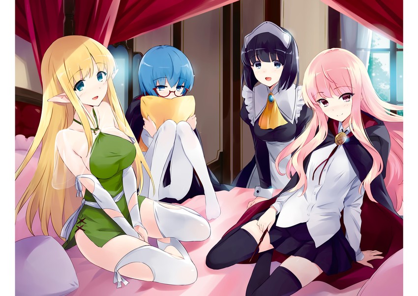 louise francoise le blanc de la valliere, tiffania westwood, tabitha, and siesta (zero no tsukaima) drawn by usatsuka_eiji