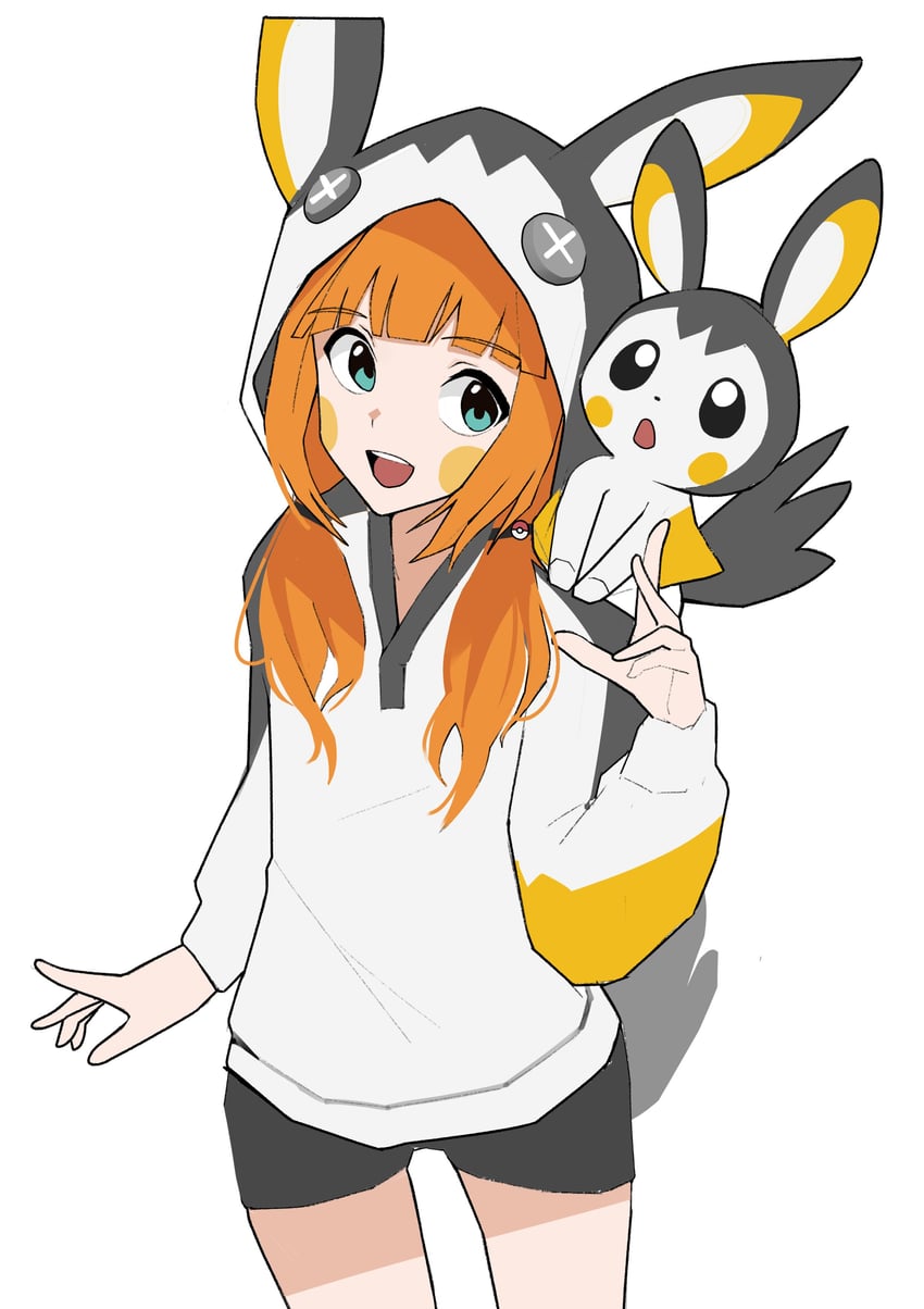 takatsuki yayoi and emolga (pokemon and 1 more) drawn by ch2haya_p