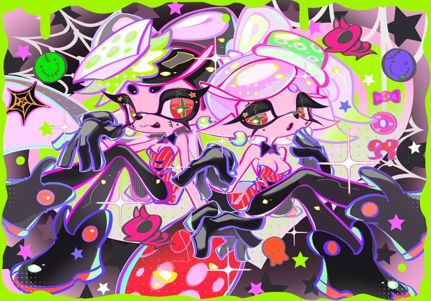callie and marie (splatoon and 1 more) drawn by xiaoyunatie