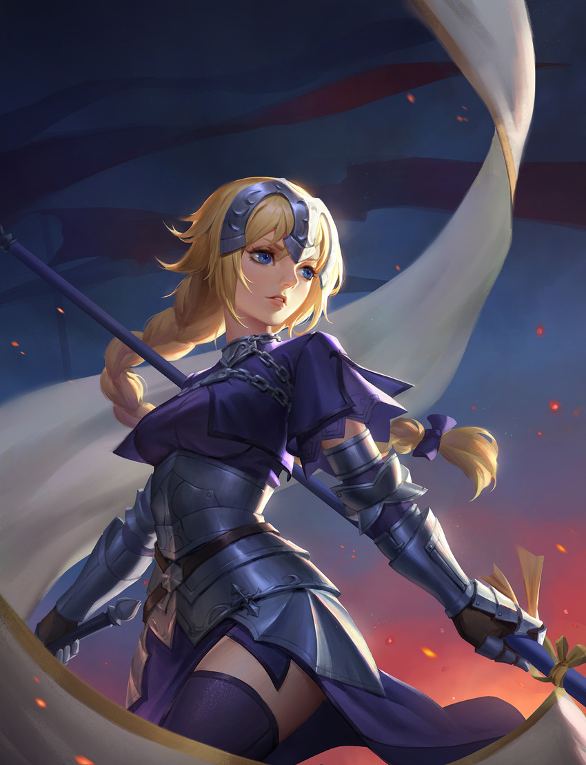 jeanne d'arc (fate and 2 more) drawn by jun_luo