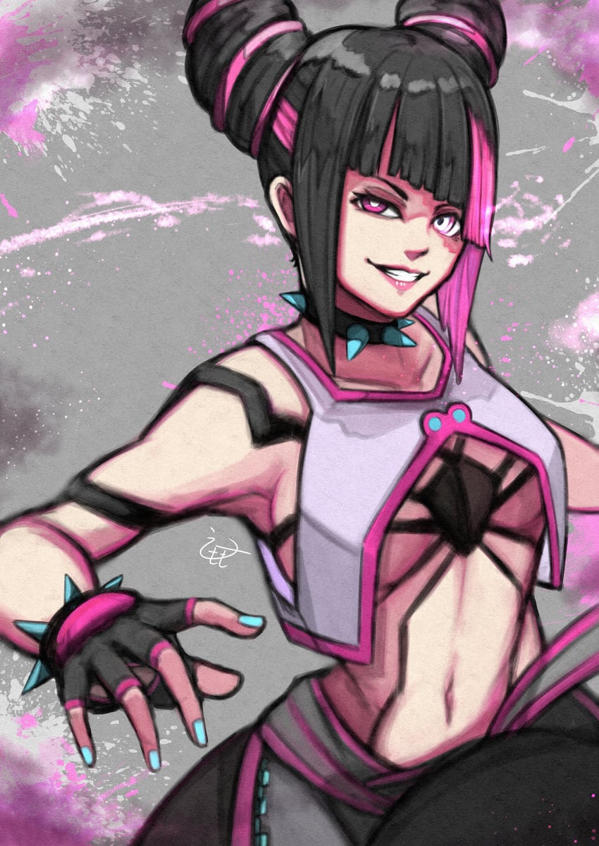 han juri (street fighter and 1 more) drawn by momo_juice