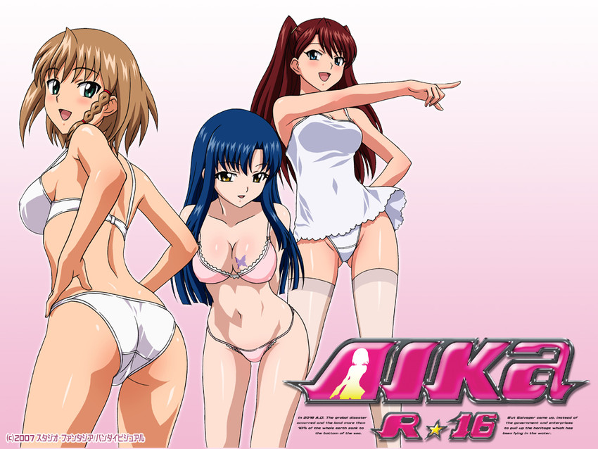 sumeragi aika, minamino karen, and shingai eri (aika and 1 more) drawn by yamauchi_noriyasu