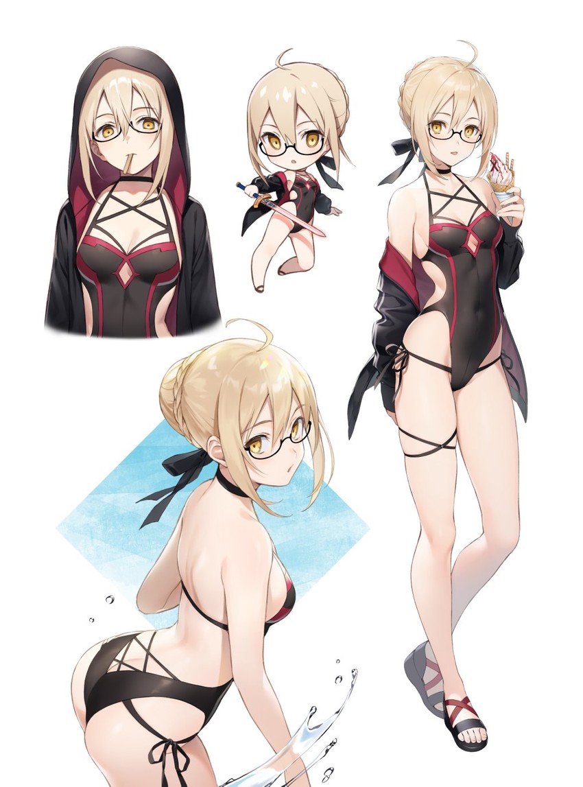 artoria pendragon and mysterious heroine x alter (fate and 1 more) drawn by tokki