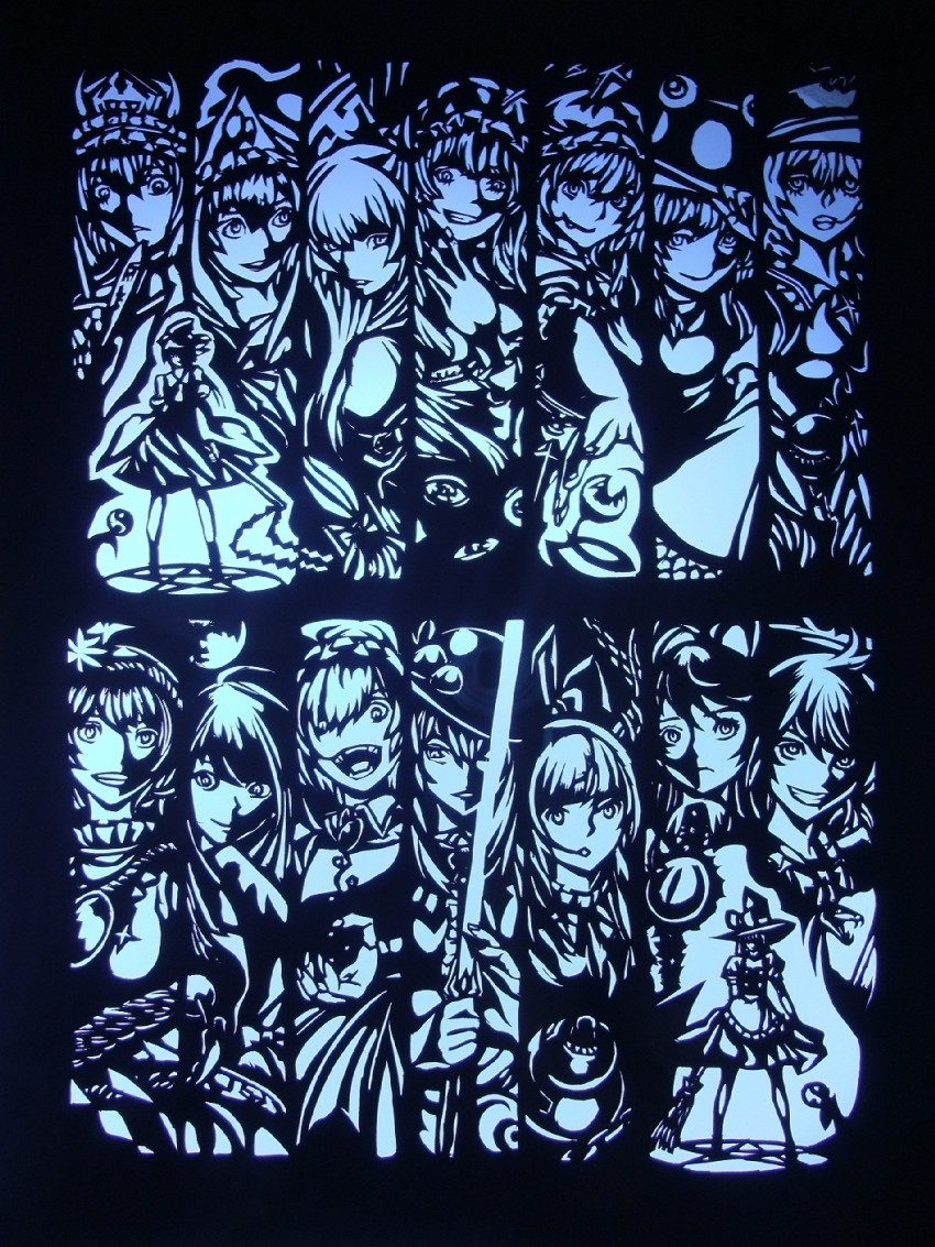 hakurei reimu, kirisame marisa, remilia scarlet, flandre scarlet, komeiji koishi, and 11 more (touhou) drawn by yakuto