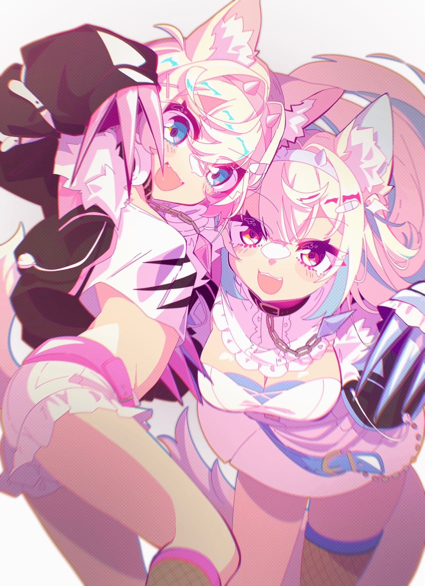 fuwawa abyssgard and mococo abyssgard (hololive and 1 more) drawn by fennidraw