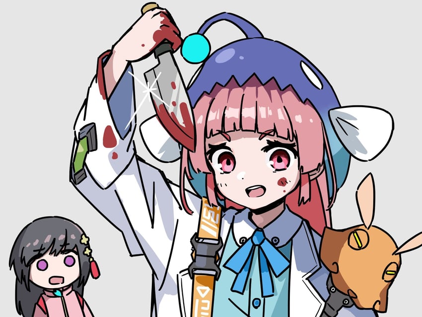 nikaidou misato and mizuhara aina (heaven burns red) drawn by niboshi_917