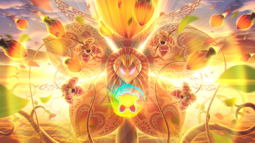 kirby, queen sectonia, hypernova kirby, and flowered sectonia (kirby and 1 more) drawn by 5health
