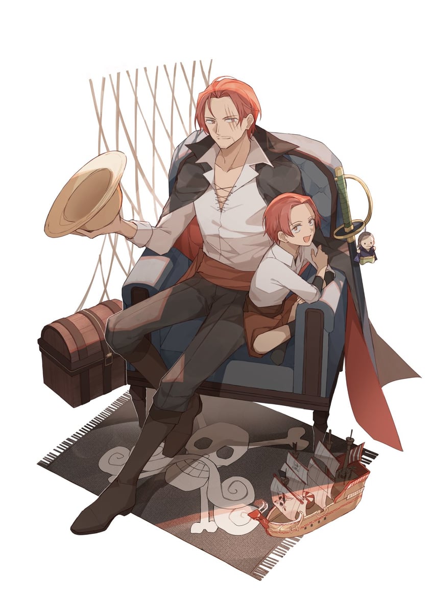 shanks and benn beckman (one piece) drawn by sss_maro