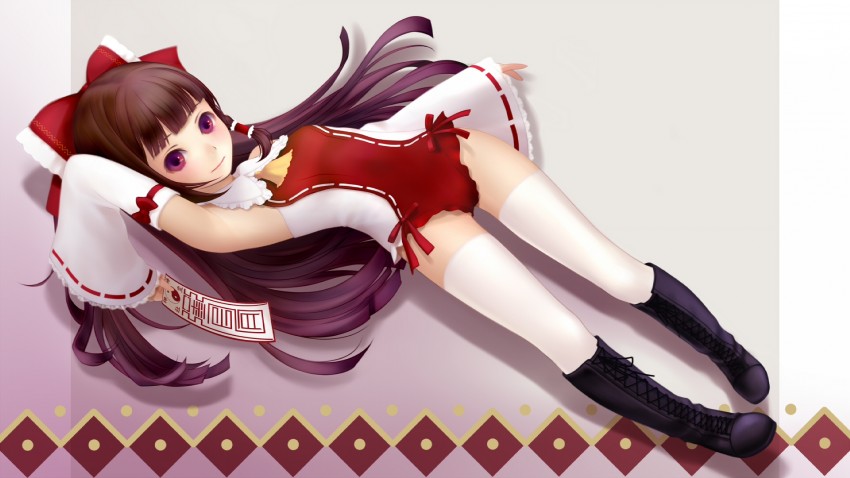 hakurei reimu (touhou and 1 more) drawn by yori_(shitsuon)