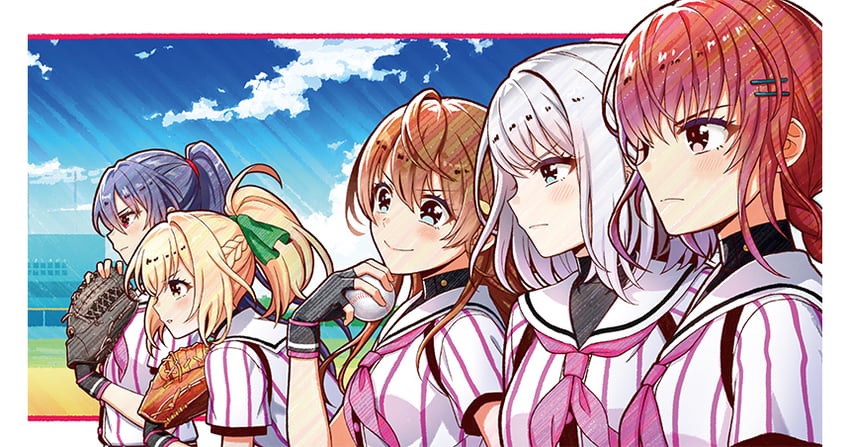 arihara tsubasa, shinonome ryo, kurashiki maiko, takanashi yuzu, and kusakari runa (cinderella series and 1 more) drawn by hanako_(akatsuki)