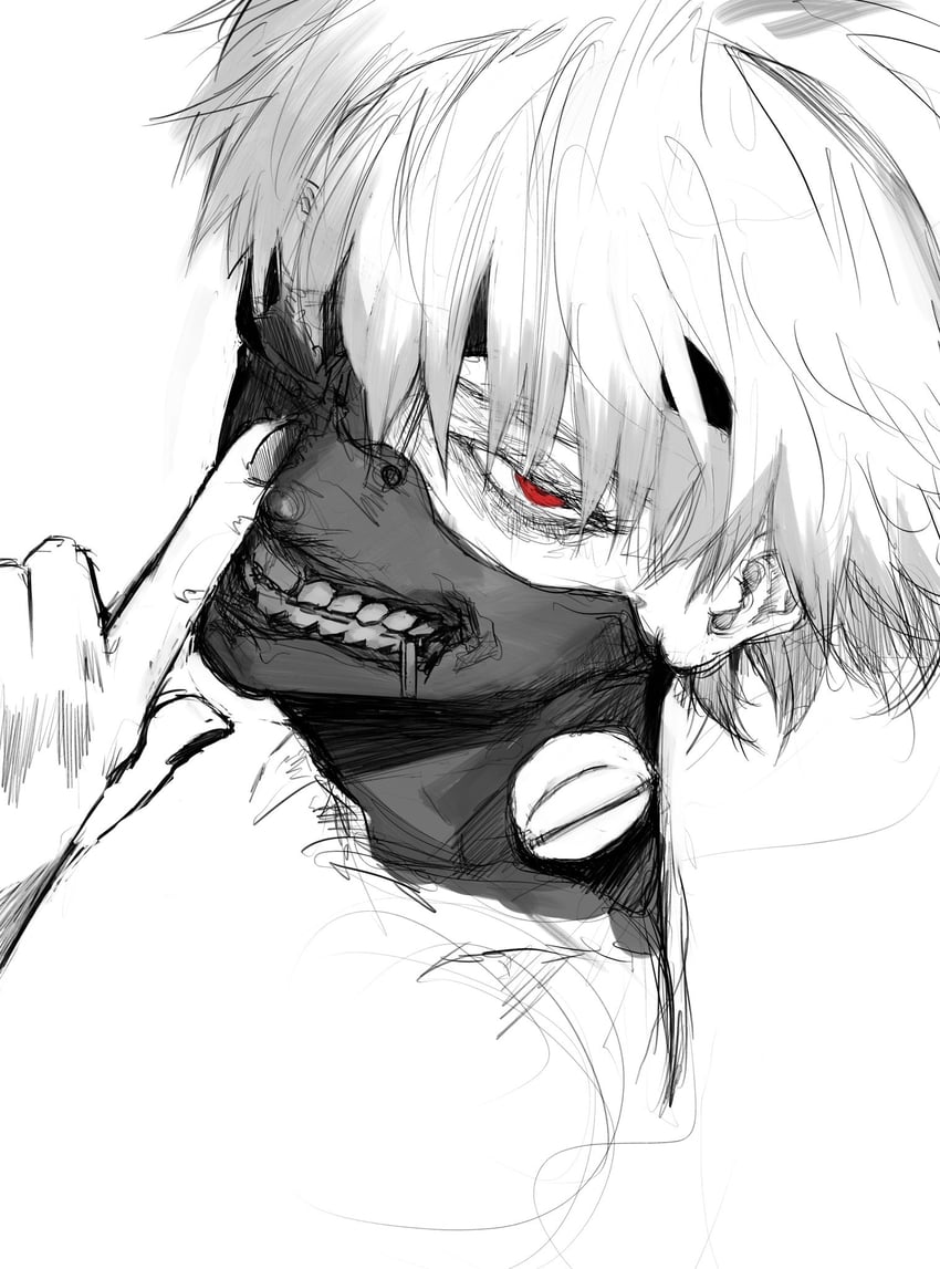 kaneki ken (original and 1 more) drawn by stfr_(stfr_kaz)