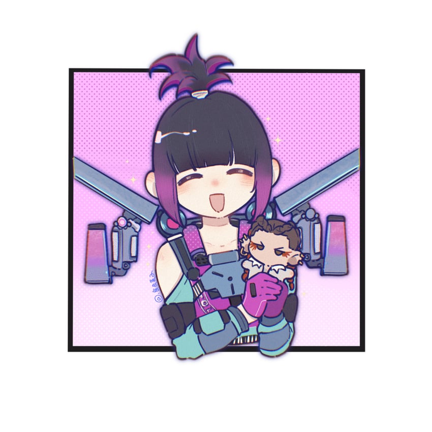 valkyrie, loba, and fluorescent tech valkyrie (apex legends) drawn by shengdiyu