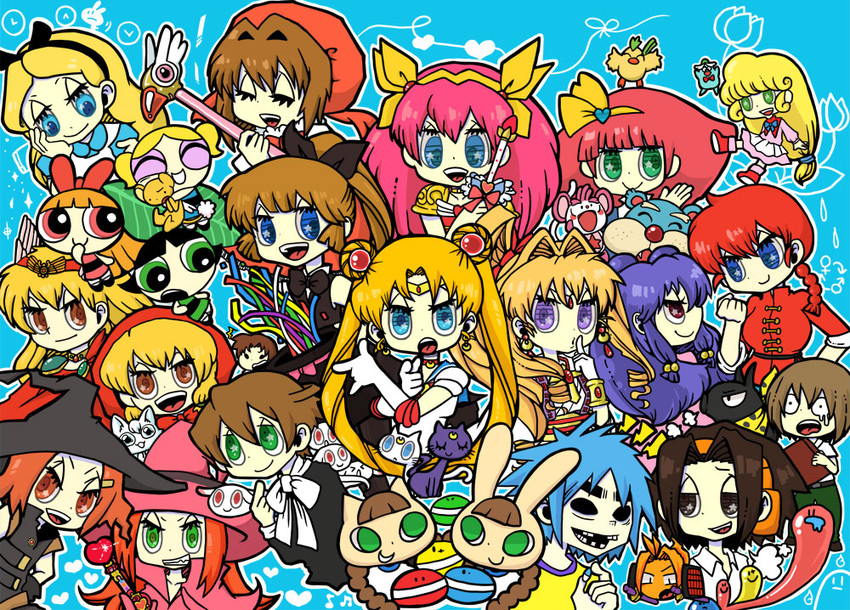 kinomoto sakura, tsukino usagi, sailor moon, alice, ranma-chan, and 36 more (bishoujo senshi sailor moon and 16 more) drawn by emita