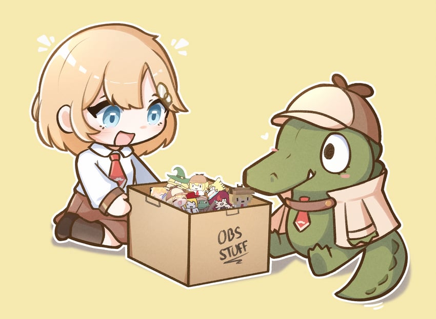 watson amelia, irys, smol ame, and investigator (hololive and 1 more) drawn by moon_ldl