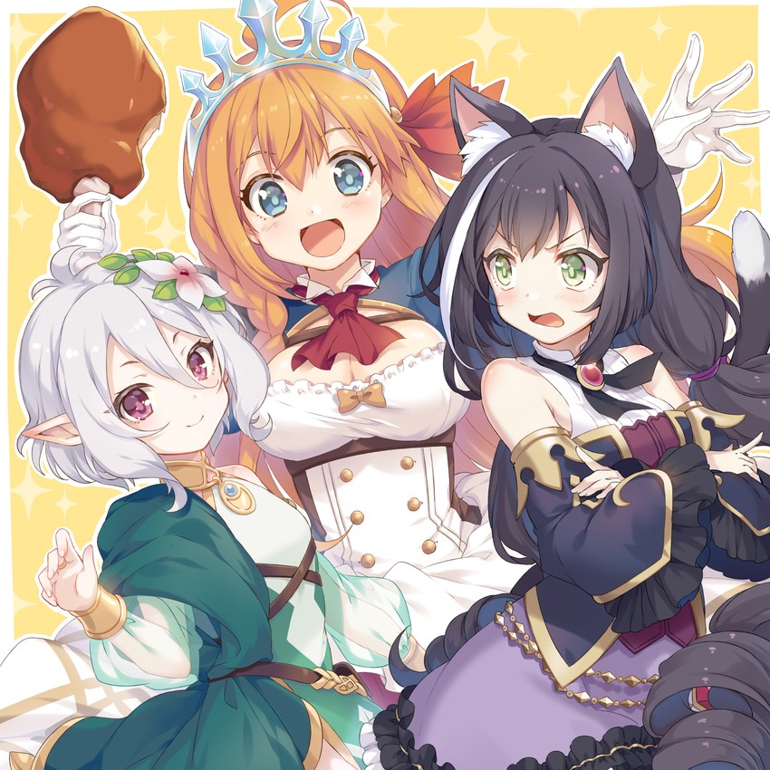 karyl, kokkoro, and pecorine (princess connect!) drawn by takase_kou