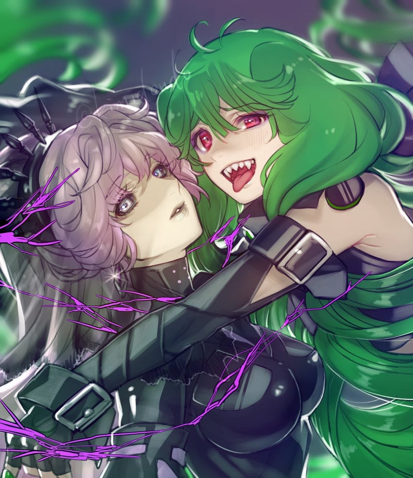 yami ranka and yami sheryl (macross and 1 more) drawn by kimidori_(kimidoriri)