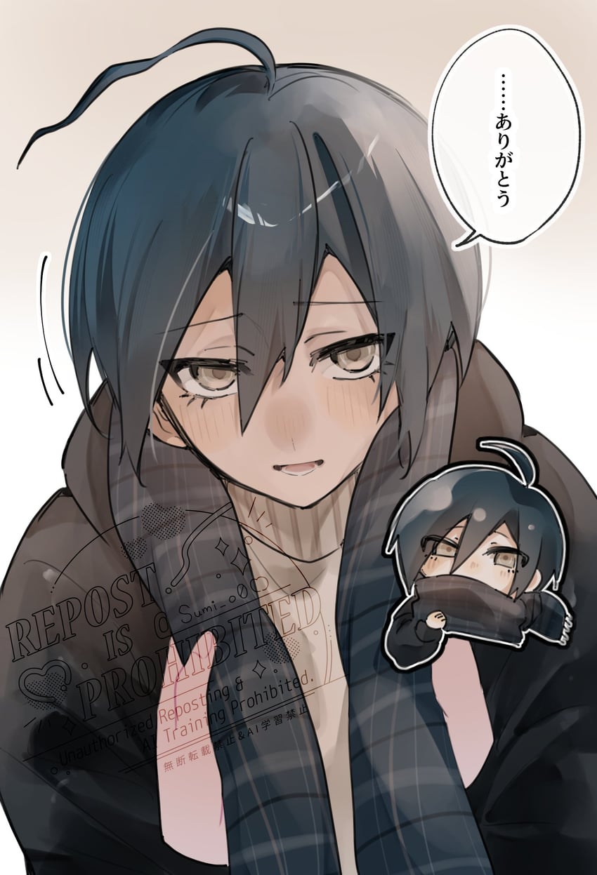 saihara shuichi (danganronpa and 1 more) drawn by sumi_o0o