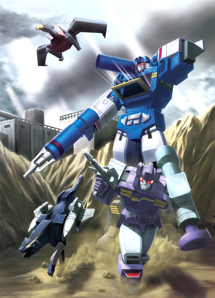 soundwave, laserbeak, ravage, frenzy, and rumble (transformers and 1 more) drawn by hiro_(hibikigaro)