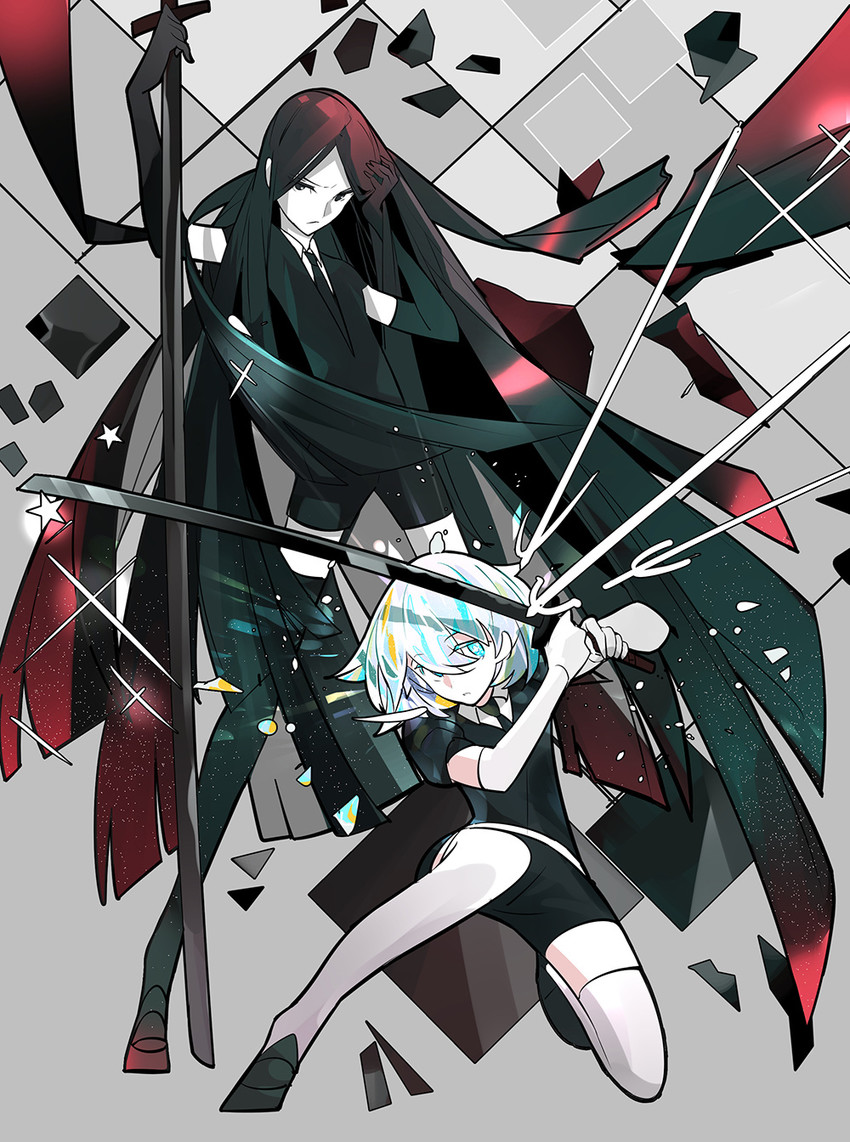 diamond and bort (houseki no kuni) drawn by kai_(aryp3737)