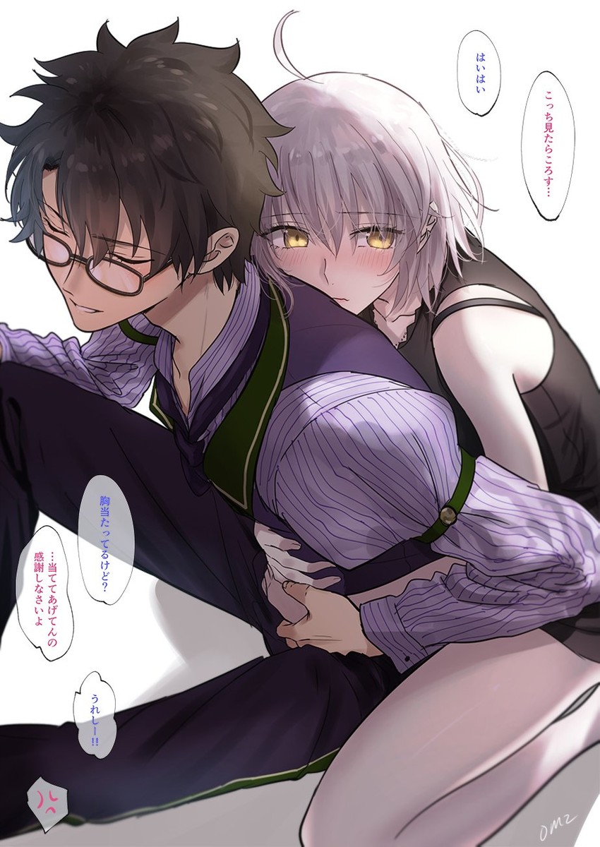 fujimaru ritsuka and jeanne d'arc alter (fate and 1 more) drawn by omizu_(omz)