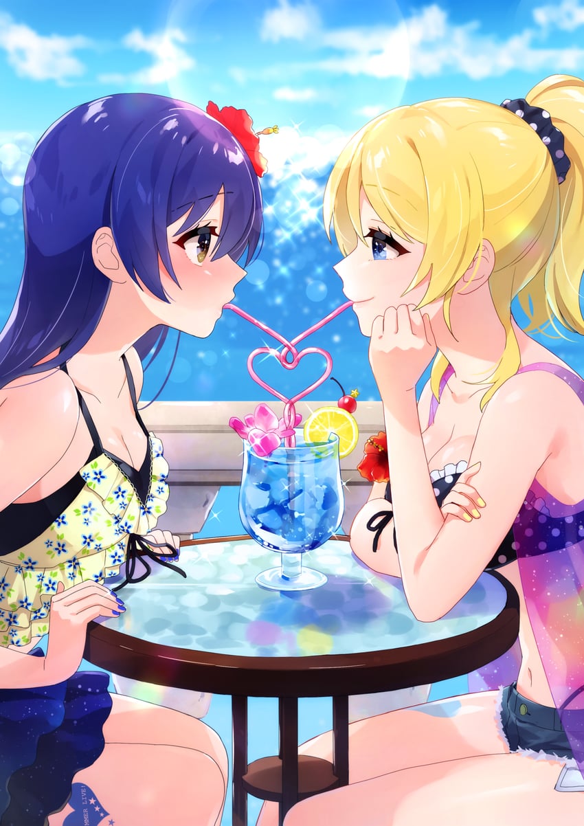 sonoda umi and ayase eli (love live! and 2 more) drawn by nanatsu_no_umi