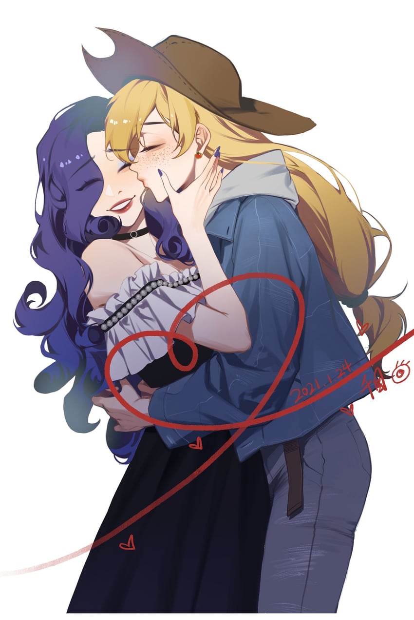 applejack and rarity (my little pony and 1 more) drawn by xieyanbbb