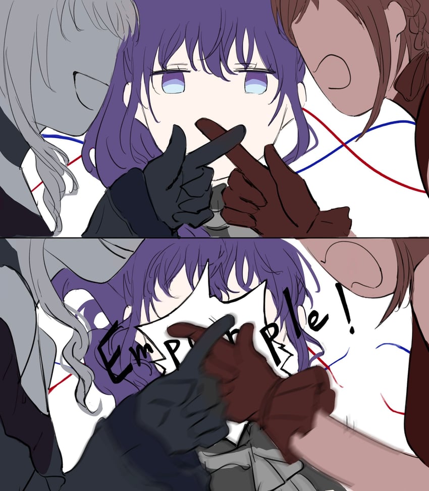 asahina mafuyu, shinonome ena, and akiyama mizuki (project sekai) drawn by jiobor