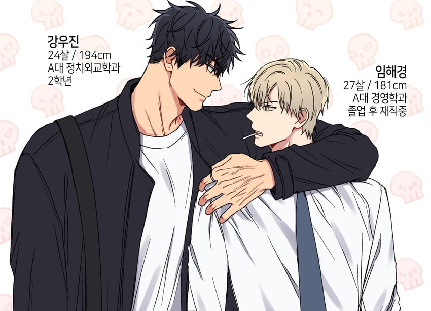 kang woojin and lim haegyung (love jinx) drawn by geonhan