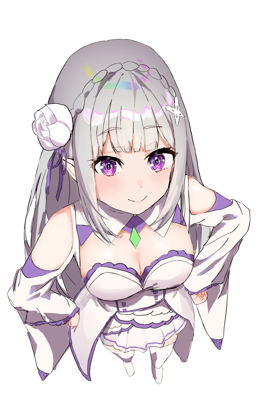 emilia (re:zero kara hajimeru isekai seikatsu) drawn by apii
