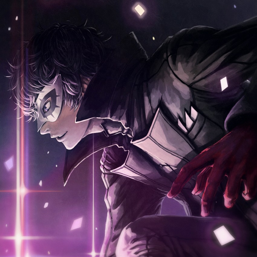 amamiya ren and joker (persona and 1 more) drawn by namako_mikan