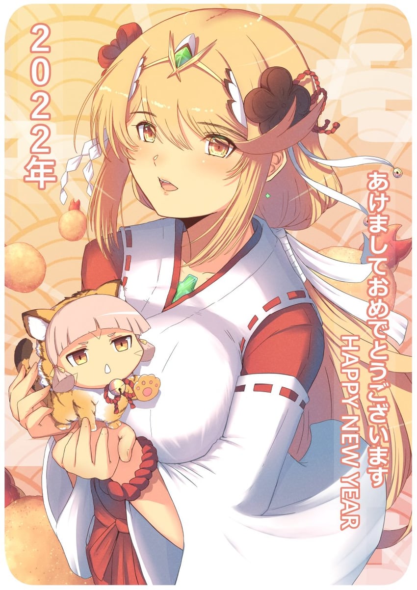 mythra and nia (xenoblade chronicles and 1 more) drawn by cat_with_a_brush