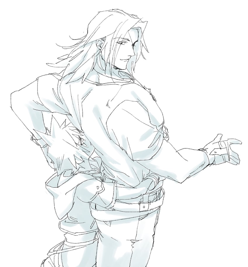 sora and squall leonhart (final fantasy and 3 more) drawn by soo_(sr00a2ht)