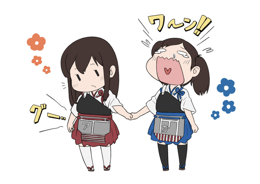kaga and akagi (kantai collection) drawn by dri_(drinker-dor)