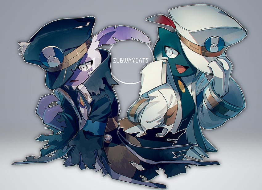 ingo, emmet, sneasel, and hisuian sneasel (pokemon and 2 more) drawn by wrbs