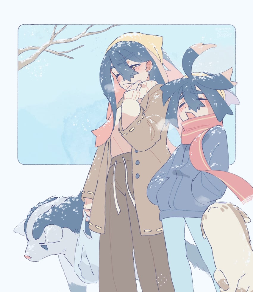 kieran, carmine, furret, and mightyena (pokemon and 1 more) drawn by garatechi