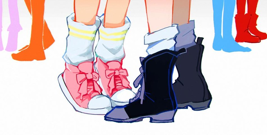 akemi homura, kaname madoka, miki sayaka, sakura kyoko, tomoe mami, and 1 more (mahou shoujo madoka magica and 1 more) drawn by silverxp