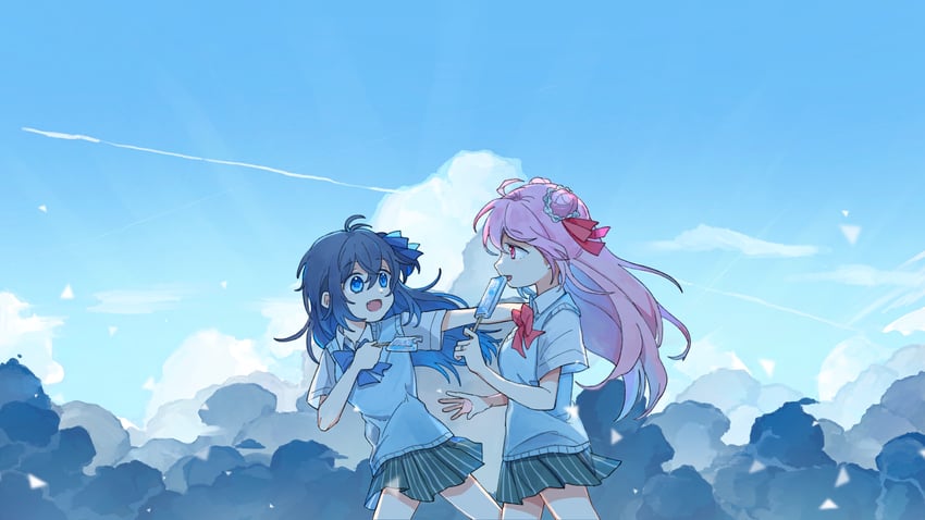matsuzaka satou and koube shio (happy sugar life) drawn by chihuo_pinpan