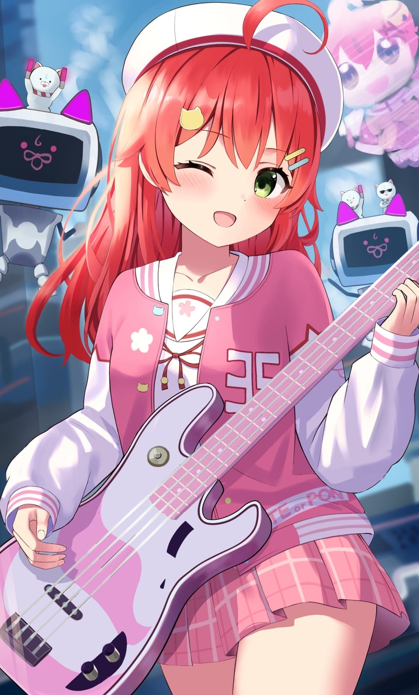 sakura miko, 35p, and mikodanye (hololive) drawn by aoraine