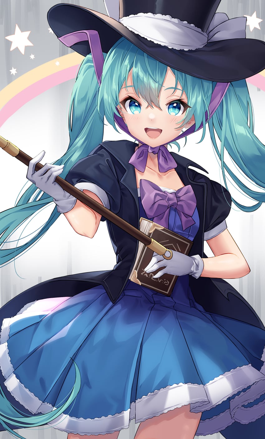 hatsune miku and magical mirai miku (vocaloid and 1 more) drawn by alaya0130