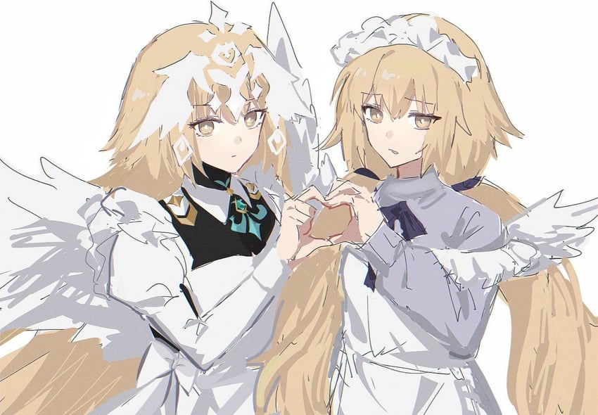 jeanne d'arc and metatron jeanne (fate and 1 more) drawn by nekwnek