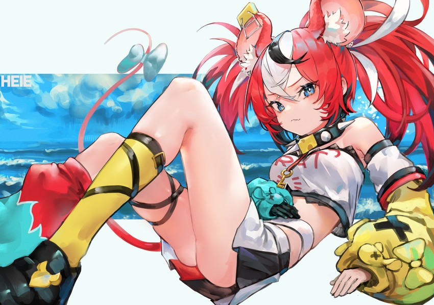 hakos baelz (hololive and 1 more) drawn by heie_art