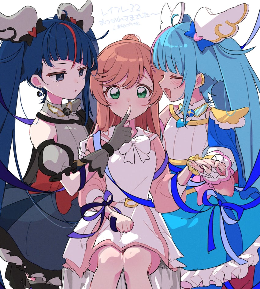 sora harewataru, nijigaoka mashiro, and cure sky (precure and 1 more) drawn by izumi_kirifu
