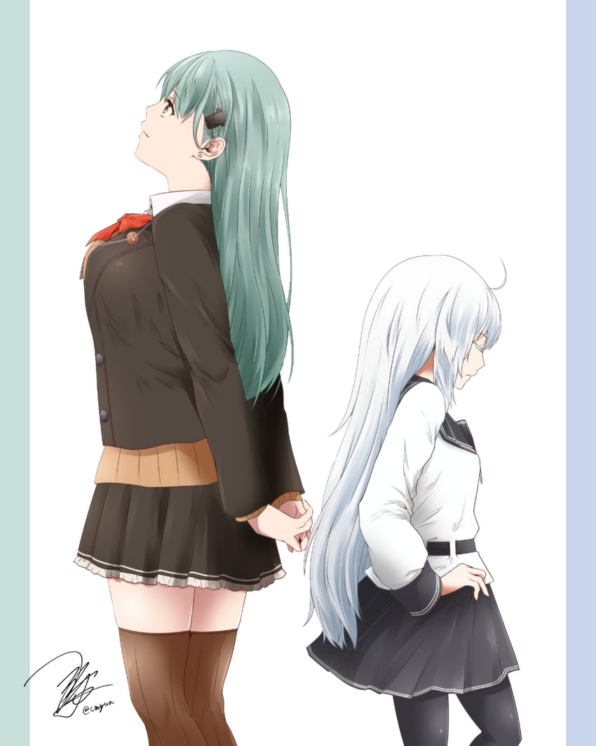 hibiki, suzuya, verniy, and suzuya kai ni (kantai collection) drawn by yua_(checkmate)