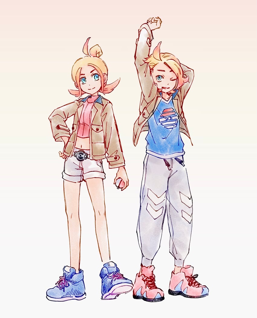 taunie and urbain (pokemon and 1 more) drawn by tan_carbonnn